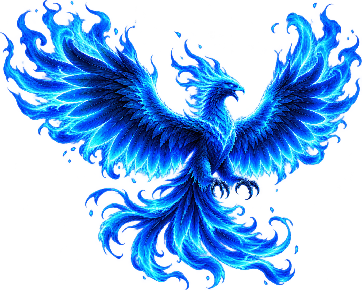 Blue fire phoenix